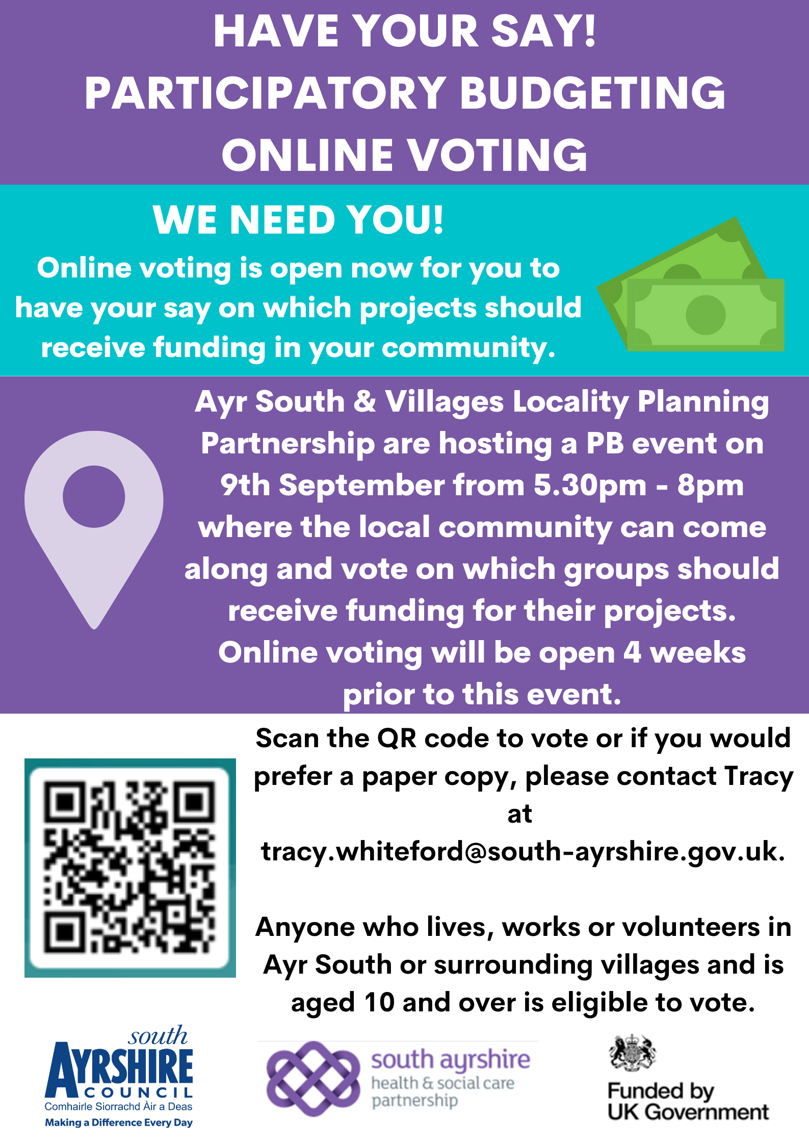 Online Voting Forms - Ayr South & Villages